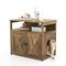 Cat Litter Box Enclosure with Double Barn Doors and Storage Shelf Ideal for Indoor Pet Use
